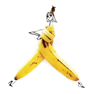 Illustration Of Bananas Canvas Art Abstract Art Wall D\u00e9cor Bananas Wall D\u00e9cor Bananas Canvas Prints